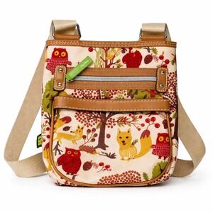 Lily Bloom Woodland Animal Print Crossbody Bag Fox Owl Hedgehog Karma Bloom